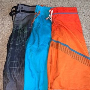 Lot of 3 Under Armor swim trunks